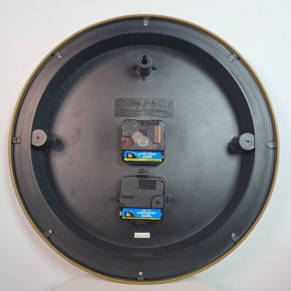 Sterling & Noble Large Wall Clock With Roman Numerals & Thermometer 13" Vintage - Picture 6 of 10